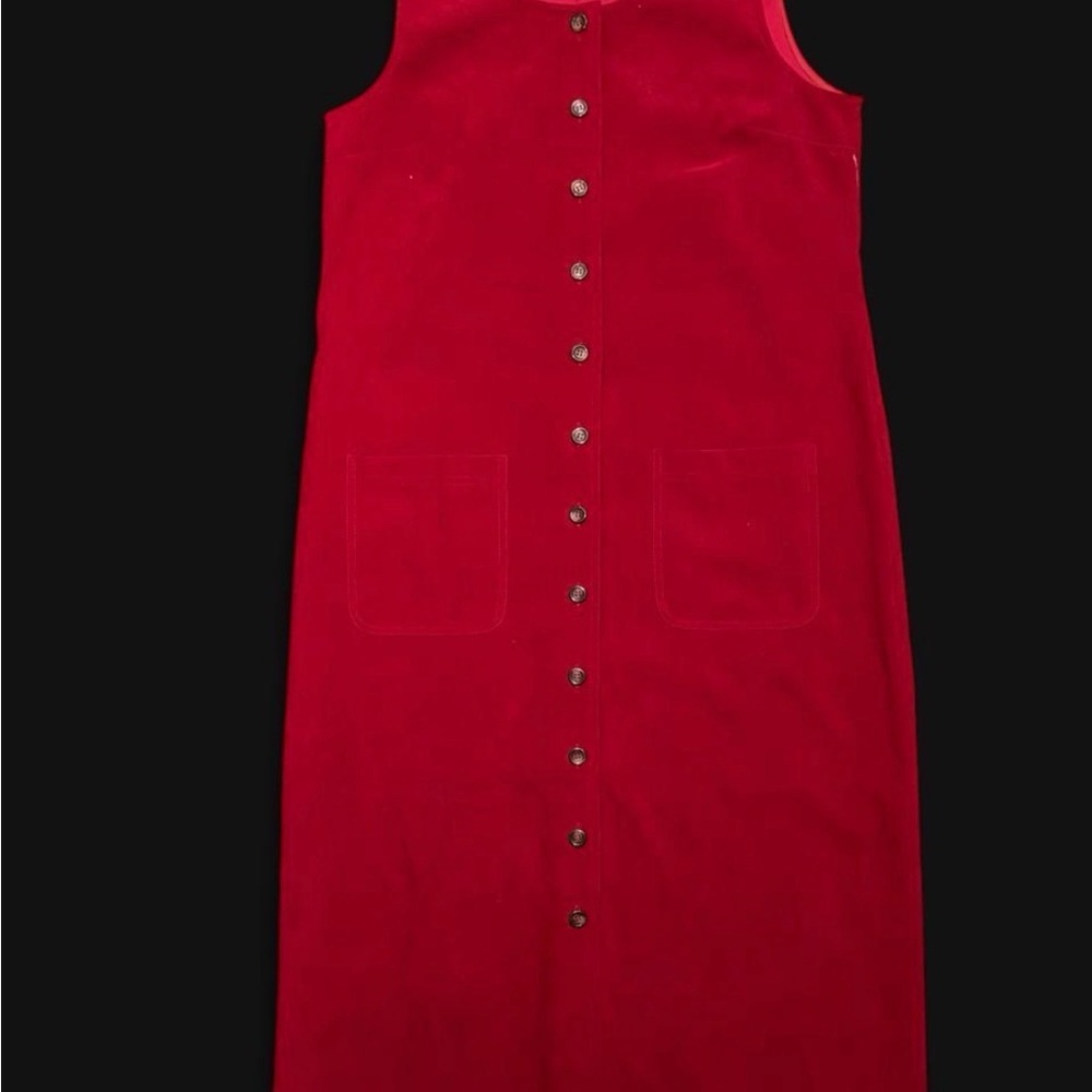 Vintage Red Talbots Button Up Dress